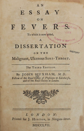 Foxwell Medical History Collection: Part 5 - Fevers, Pox, and Plagues