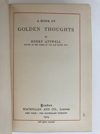 A BOOK OF GOLDEN THOUGHTS