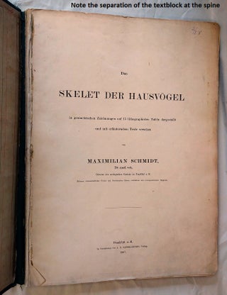 DAS SKELET DER HAUSVOGEL [THE SKELETONS OF BIRDS - WITH 15 LITHOGRAPHIC PLATES].