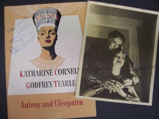 1205323 KATHARINE CORNELL SIGNED PHOTO AND BOOK "ANTONY and CLEOPATRA" 1948
