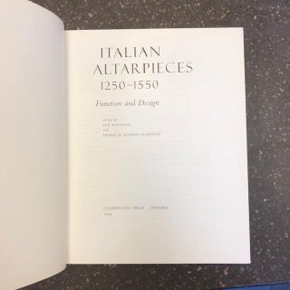 ITALIAN ALTARPIECES 1250-1550. FUNCTION AND DESIGN.