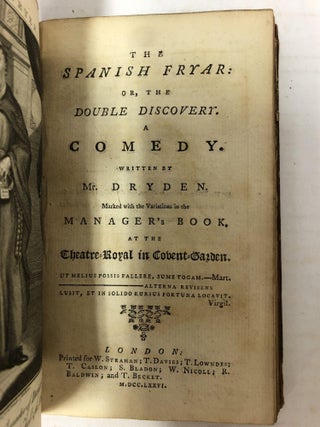 FIVE PLAYS FROM LOWNDES' "NEW ENGLISH THEATER" 1776-1777 | ADDISON, DRYDEN, AND OTHERS