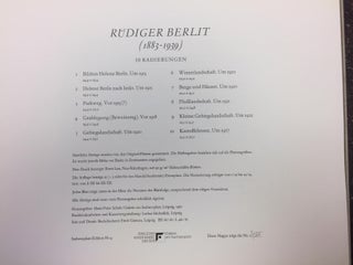 RUDIGER BERLIT - 10 RADIERUNGEN