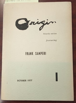 1274331 Origin, Fourth Series No. 1, Featuring Frank Samperi [October 1977]. Frank Samperi, Cid...