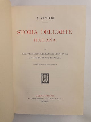 STORIA DELL'ARTE ITALIANA [Eleven Books in Twenty Five Volumes]