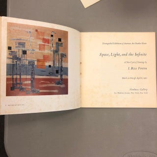 SPACE, LIGHT, AND THE INFINITE: MARCH 20 THROUGH APRIL 8, 1961 [INSCRIBED] [DISTINGUISHED EXHIBITIONS OF AMERICAN ART NUMBER ELEVEN]