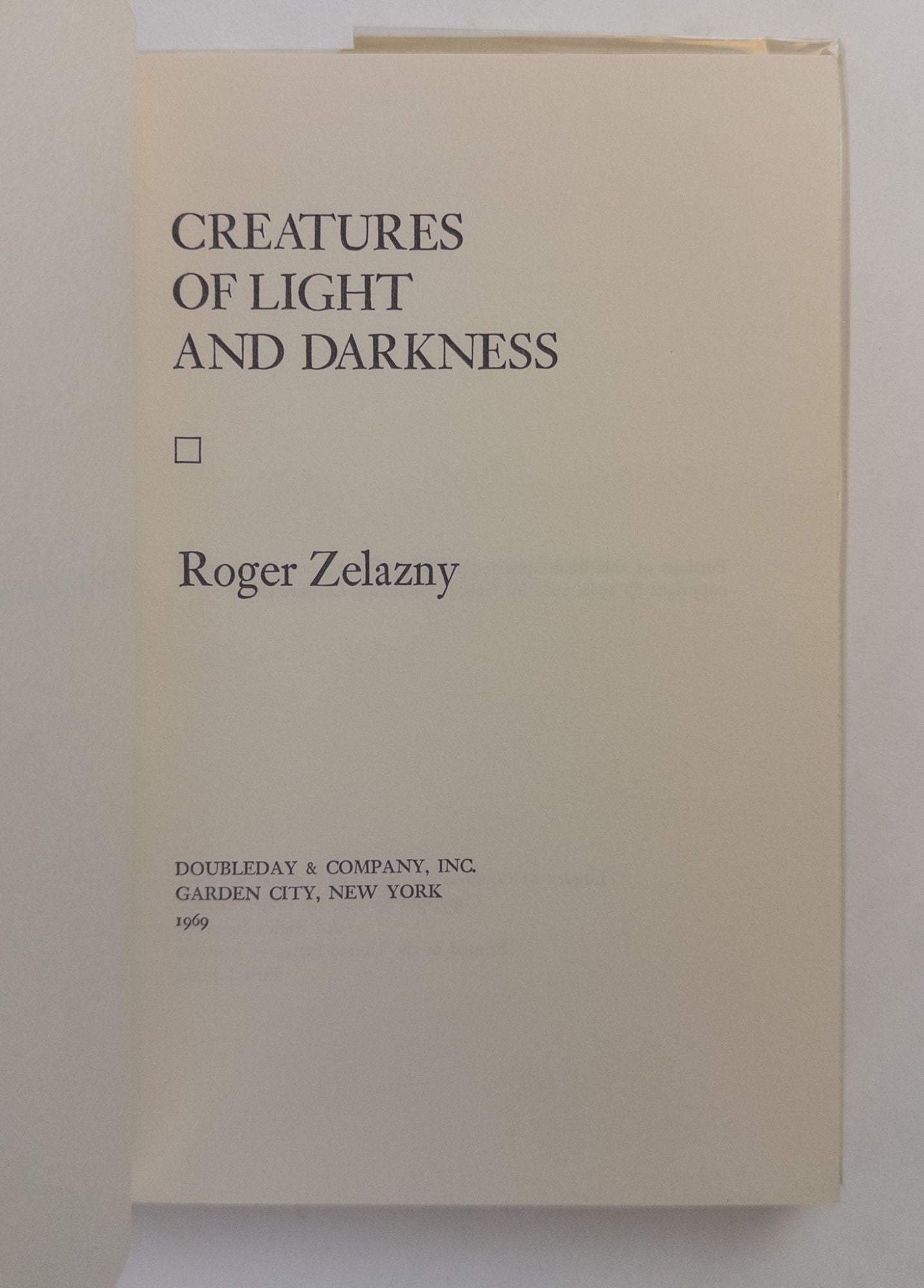 Roger Zelazny, Creatures of Light and Darkness