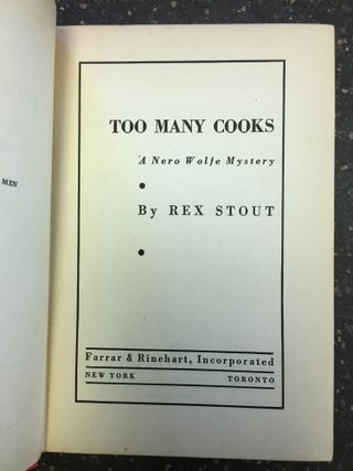 TOO MANY COOKS: A NERO WOLFE MYSTERY