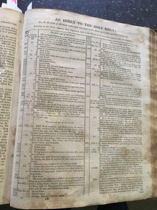 THE HOLY BIBLE: CONTAINING THE OLD AND NEW TESTAMENTS: TOGETHER WITH THE APOCRYPHA: TRANSLATED OUT OF THE ORIGINAL TONGUES, AND WITH THE FORMER TRANSLATIONS DILIGENTLY COMPARED AND REVISED, BY THE SPECIAL COMMAND OF KING JAMES I. OF ENGLAND. WITH MARGINAL NOTES AND REFERENCES. TO WHICH ARE ADDED, AN INDEX; AN ALPHABETICAL TABLE OF ALL THE NAMES IN THE OLD AND NEW TESTAMENTS, WITH THEIR SIGNIFICATIONS