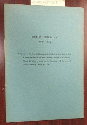 1291268 Joseph Priestley, 1733-1804. Harold Hartley, Sir