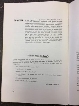 THE BLUE AND GOLD: A LITERARY MAGAZINE, VOL. XIII, NO. 2, WINTER 1963 [WITH PIECE BY TOM CLANCY]