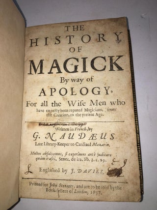 1299501 The History of Magick. G. Naudaeus, J. Davies, author