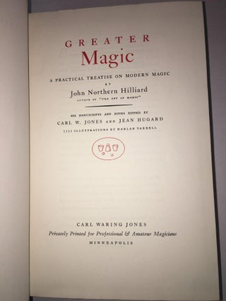 1299511 Greater Magic. John Northern Hilliard, Jones Carl. W., Jean Hugard, author