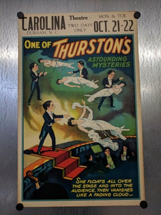 1300137 Thurston Window card #1 Floating Lady trick. Howard Thurston, subject