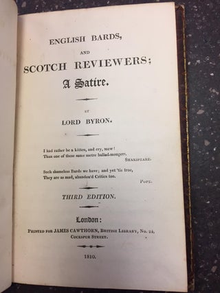 ENGLISH BARDS AND SCOTCH REVIEWERS: A SATIRE