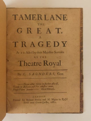 TAMERLANE THE GREAT. A TRAGEDY