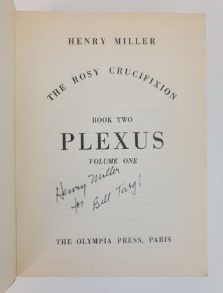 PLEXUS: THE ROSY CRUCIFIXION, BOOK TWO [Two Volumes] [Inscribed to William Targ]