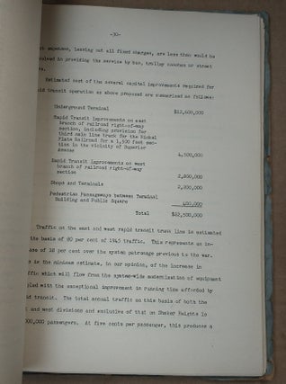 Report to Cleveland Transit Modernization to the Advisory Committee to the Cleveland Transit System, October 1945