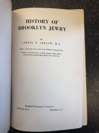HISTORY OF BROOKLYN JEWRY