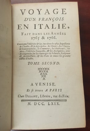 Voyage d'un Francois en Italie, fait dans les annees 1765 & 1766 [Tome II]