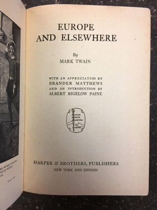EUROPE AND ELSEWHERE