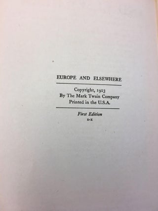 EUROPE AND ELSEWHERE