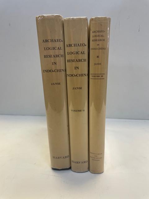 ARCHAEOLOGICAL RESEARCH IN INDO-CHINA THREE VOLUMES by Olov Robert T. Janse