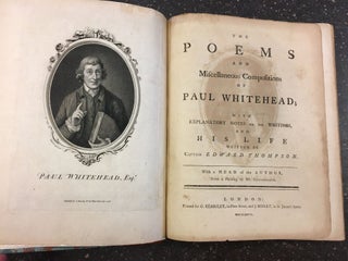 1324601 THE POEMS AND MISCELLANEOUS COMPOSITIONS OF PAUL WHITEHEAD. Paul Whitehead, Edward Thompson