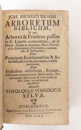 ARBORETUM BIBLICUM, IN QUO ARBORES & FRUCTICES PASSIM IN S. LITERIS OCCURRENTES [Part One of Three]