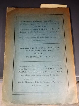 THEORIE DES OPERATIONS LINEAIRES (MONOGRAFJE MATEMATYCZNE, TOM I)