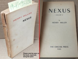 1327036 Nexus (Volume I). Henry Miller