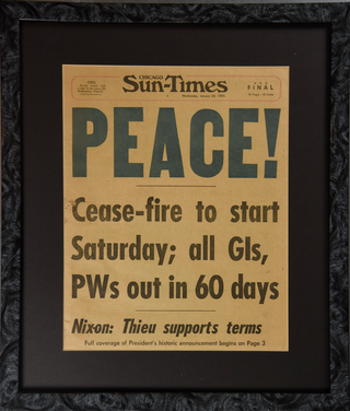 1328586 Vietnam Cease-fire Announcement : Chicago Sun-Times