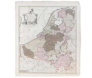 1328599 NIEUWE KAART VAN DE XVII NEDERLANDSCHE PROVINCIEN, c. 1730. Ottens