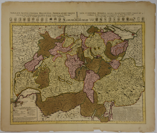 1328601 Map of Switzerland, c. 1730. Ottens