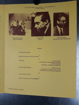 Left Bank Jazz Society Flyer 10TH ANNIVERSARY CELEBRATION 1974