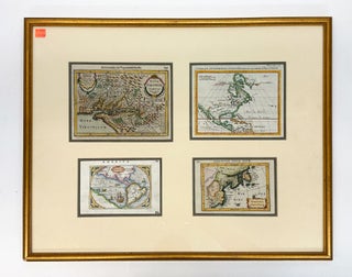 1329344 FOUR MAPS OF AMERICA, c. 1610-1707. Pieter van den Keere, Jan Jansson, Gerardus Mercator,...