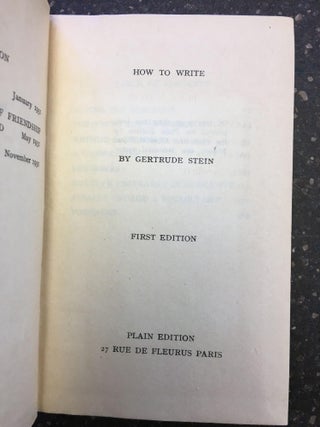 HOW TO WRITE