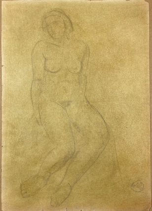 1330124 Drawing of Female Nude. Aristide Maillol