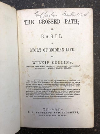 THE CROSSED PATH; OR, BASIL; A STORY OF MODERN LIFE