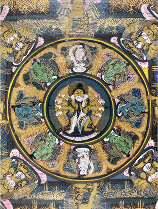 Tibetan Thangka with Mandala