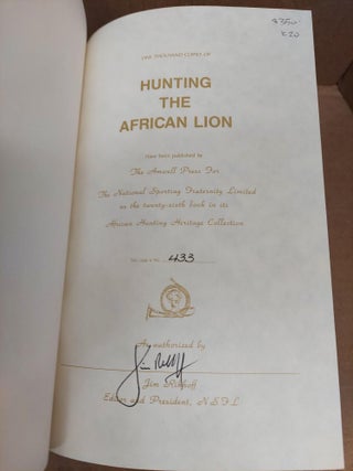 Hunting the African Lion [Signed]