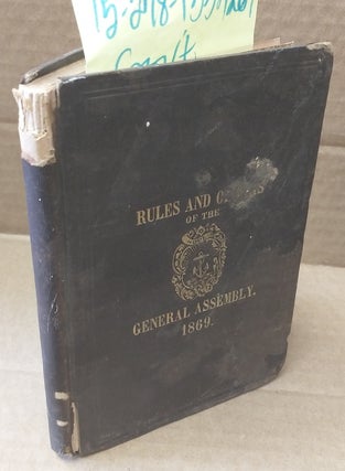 1334207 Joint Rules and Orders, and Rules and Orders, Committees, & c., of the Senate and House...