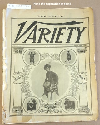 1334410 VARIETY. VOL. XVII, NO. 4, JANUARY 1, 1910