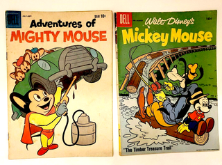 1335786 DELL COMICS SILVER AGE MICKEY MOUSE, FLINT STONE, LOONEY TUNES (5 issues