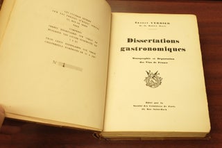 Dissertations gastronomiques Monographie et Dégustation de Vins de France