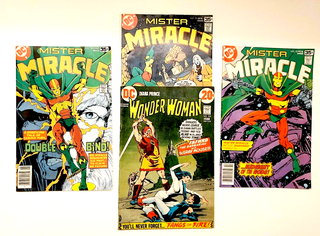 1336270 DC COMICS BRONZE AGE MISTER MIRACLE #22,23,24 & WONDERWOMAN#202 (4 issues) VF+