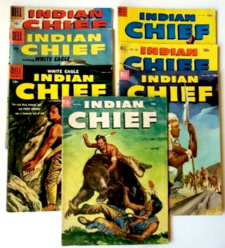 1336292 DELL COMIC GOLDEN AGE INDIAN CHIEF (1952 - 1957) No. 6, 9, 10, 11, 18, 23 & 24