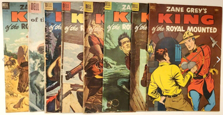 1336430 DELL COMICS GOLDEN AGE ZANE GREY’S KING OF THE ROYAL MOUNTED (8 issues