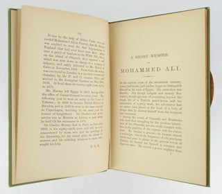 A SHORT MEMOIR OF MOHAMMED ALI FOUNDER OF THE VICE-ROYALTY OF EGYPT