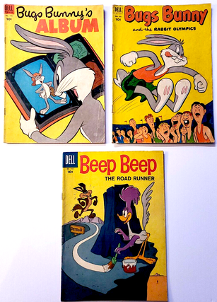 1336576 DELL COMICS GOLDEN AGE BUGS BUNNY & BEEP BEEP THE ROAD RUNNER (3 issues
